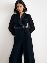 Phase Eight Black Veronica Tux Jumpsuit - Image 3 of 7