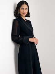 Phase Eight Black Veronica Tux Jumpsuit - Image 6 of 7