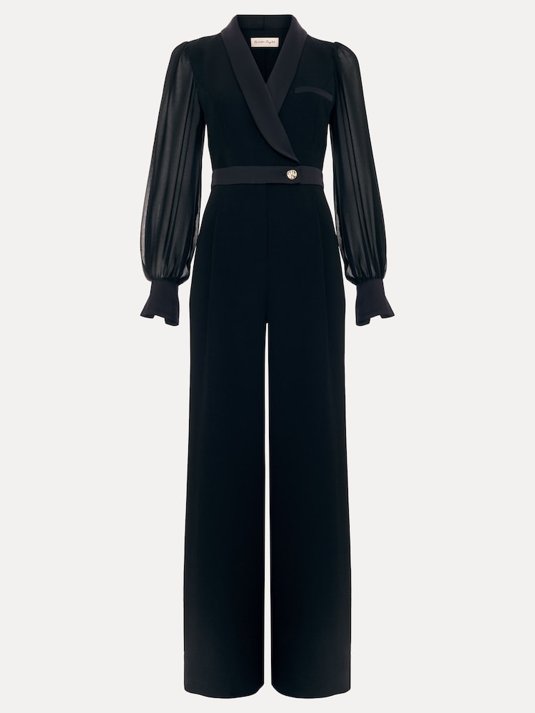 Phase Eight Black Veronica Tux Jumpsuit - Image 7 of 7