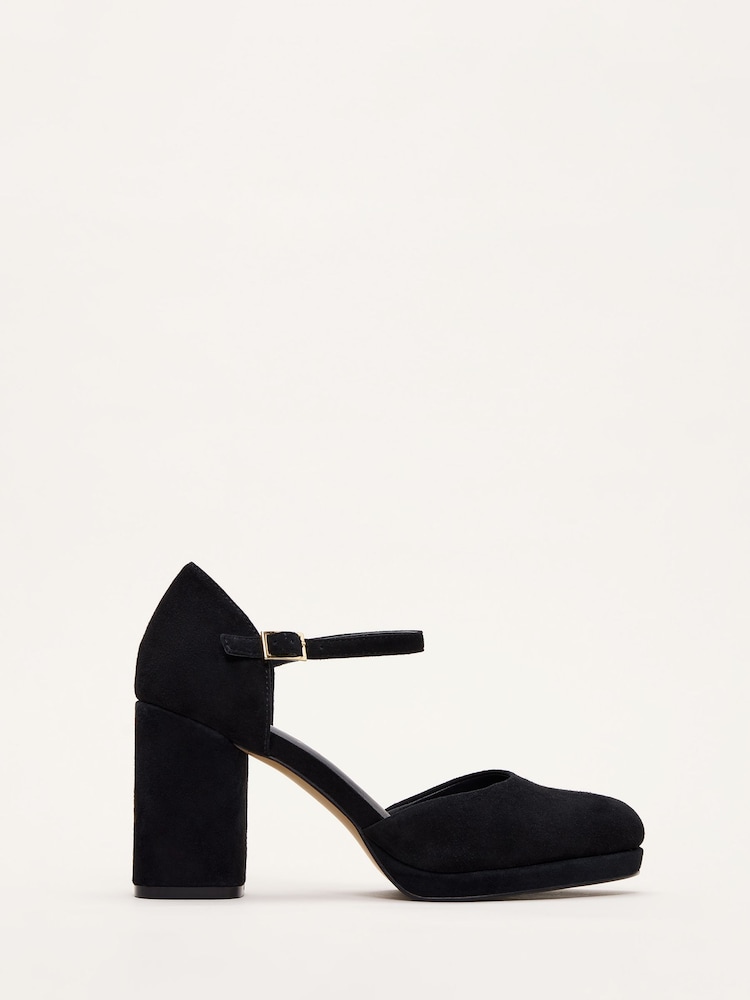 Phase Eight Black Suede Platform Shoes - Image 1 of 6