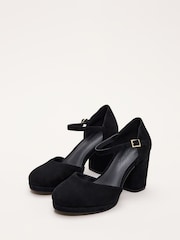 Phase Eight Black Suede Platform Shoes - Image 2 of 6