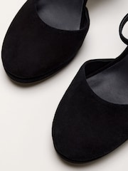 Phase Eight Black Suede Platform Shoes - Image 4 of 6