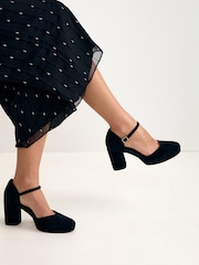 Phase Eight Black Suede Platform Shoes - Image 6 of 6
