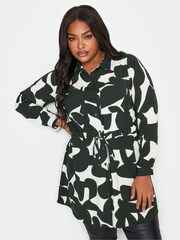 Yours Curve Black White Utility Tunic - Image 1 of 4