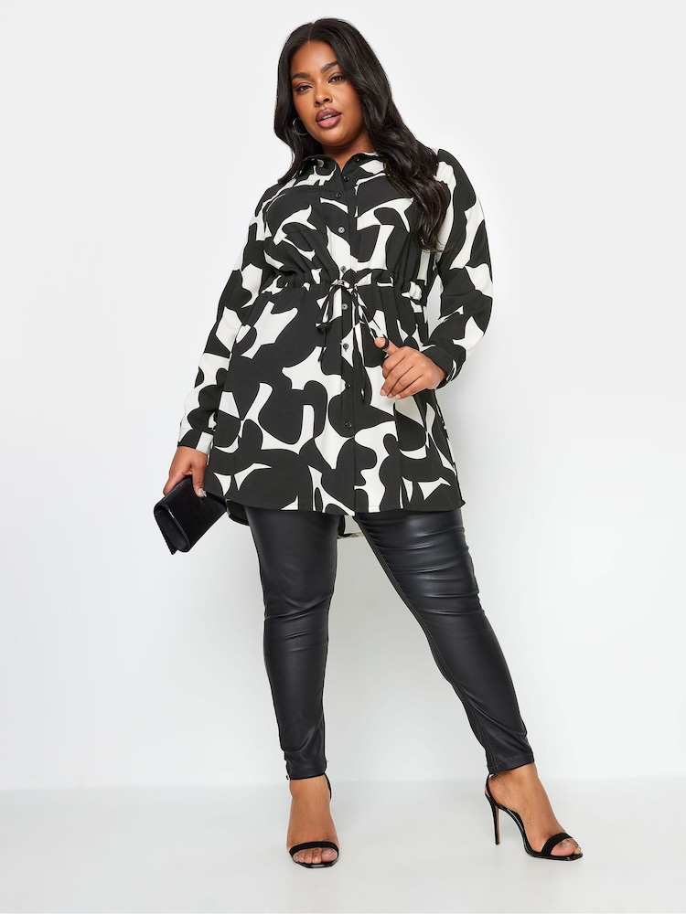 Yours Curve Black White Utility Tunic - Image 2 of 4