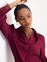 Phase Eight Red Uma Lace Shirt - Image 4 of 7