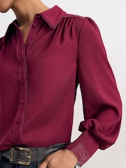 Phase Eight Red Uma Lace Shirt - Image 5 of 7