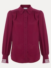 Phase Eight Red Uma Lace Shirt - Image 7 of 7