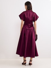 Phase Eight Red Sally Pleated Skirt - Image 2 of 8