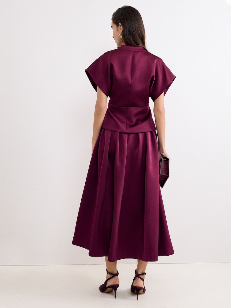 Phase Eight Red Sally Pleated Skirt - Image 2 of 8 Phase Eight Red Sally Pleated Skirt - Image 2 of 8