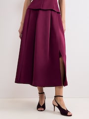 Phase Eight Red Sally Pleated Skirt - Image 4 of 8