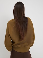 River Island Green Cotton V-Neck Jumper - Image 4 of 4