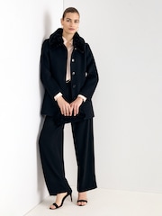 Phase Eight Black Petite Issy Coat - Image 3 of 7