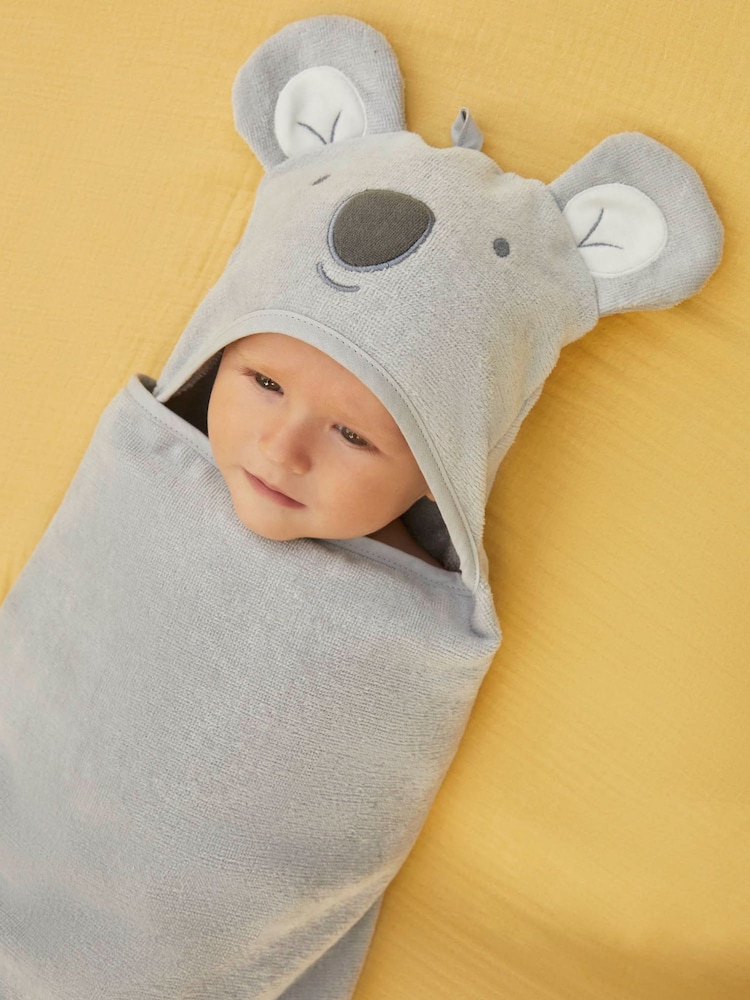JoJo Maman Bébé Koala Baby Cuddler Towel - Image 2 of 6