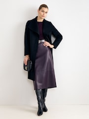 Phase Eight Black Nicci Wool Coat - Image 3 of 7