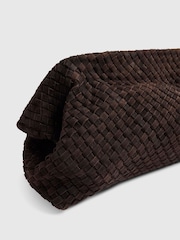 River Island Brown Suede Woven Clutch Bag - Image 5 of 6