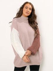 Yours Curve Genser med Fargeblokker - Bilde 1 av 5