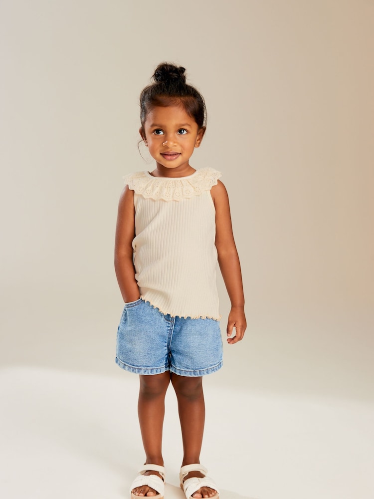 White Lace Collar Vest (3mths-7yrs) - Image 1 of 1 White Lace Collar Vest (3mths-7yrs) - Image 1 of 1