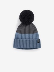 Mineral Blue Stripe Knitted Hat And Snood Set (1-16yrs) - Image 2 of 4