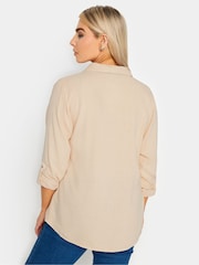 M&Co Cream Button Up Long Sleeve Shirt - Image 3 of 4