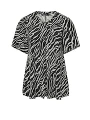 Yours Curve Black Spot Print Swing Top - Image 5 of 5