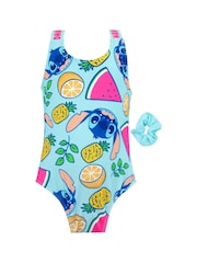 Character Yellow Blue Disney Lilo and Stitch Swimsuit and Scrunchie Set - Image 1 of 5