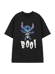 Vanilla Underground Black Disney Lilo & Stitch Boo Short Sleeved T-Shirt - Image 1 of 8