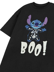 Vanilla Underground Black Disney Lilo & Stitch Boo Short Sleeved T-Shirt - Image 7 of 8