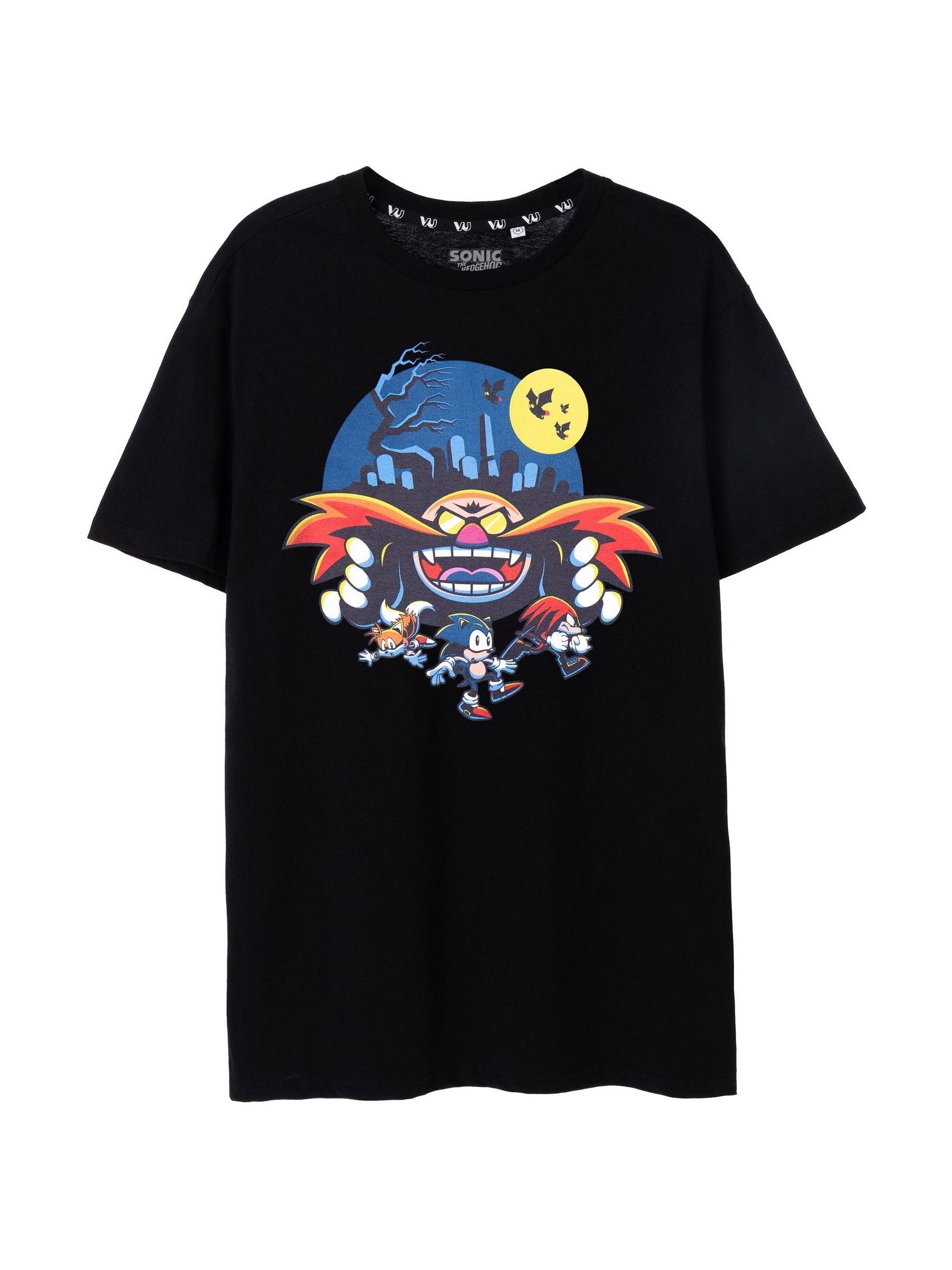 Vanilla Underground Men's Black Sonic The Hedgehog Halloween Eggman Short Sleeved T-Shirt - Image 3