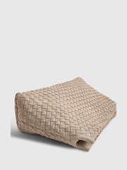 River Island Cream Suede Woven Clutch Bag - Image 4 of 6