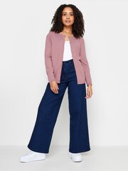M&Co Pink Petite Knitted Button Down Cardigan - Image 2 of 4