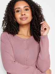 M&Co Pink Petite Knitted Button Down Cardigan - Image 4 of 4
