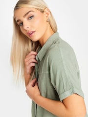 M&Co Green Chambray Short Sleeve Shirt - Image 4 of 4
