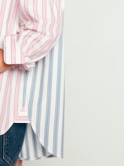 Boden Pink Stripe Sienna Relaxed Cotton Shirt - Image 2 of 6