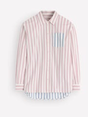 Boden Pink Stripe Sienna Relaxed Cotton Shirt - Image 6 of 6