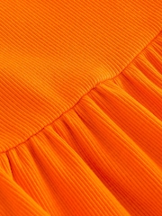 Oranžna - Rebrasta majica brez rokavov Peplum (3 mesecev-7 let) - Slika 7 iz 7