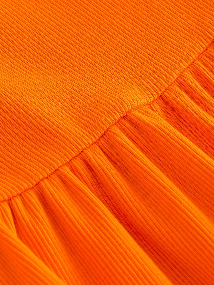 Oranžna - Rebrasta majica brez rokavov Peplum (3 mesecev-7 let) - Slika 7 iz 7