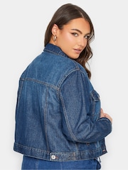 Yours Curve Blue 100% Cotton Classic Denim Jacket - Image 2 of 4