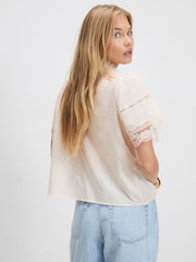 River Island Pink Short Sleeve Ruffle Blouse - Image 4 of 4