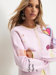River Island Long Sleeve Embroidered Cardigan - صورة 4 من 4