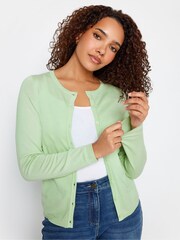 M&Co Green Knitted Button Down Cardigan - Image 1 of 4
