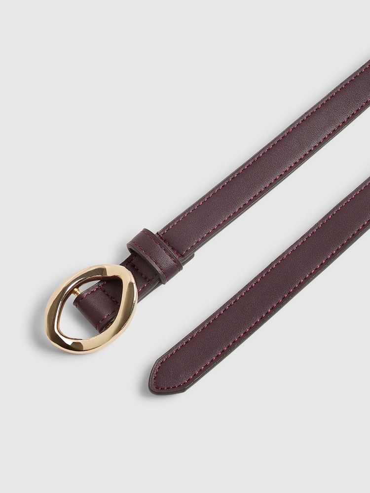 Ceinture fine à boucle ovale River Island - Image 2 de 2