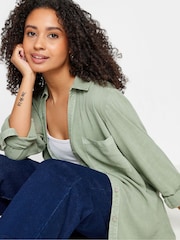 M&Co Green Petite Button Up Shirt - Image 4 of 5