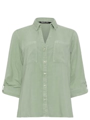M&Co Green Petite Button Up Shirt - Image 5 of 5