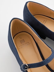 Navy Blue Forever Comfort® Point Toe Mary Jane Shoes - Image 8 of 10