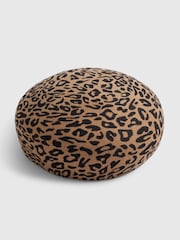 River Island Brown Leopard Wool Felt Pill Box Hat - Image 3 of 4