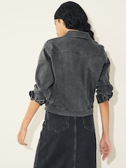 Washed Black Fuller Bust Denim Jacket - Image 2 of 5