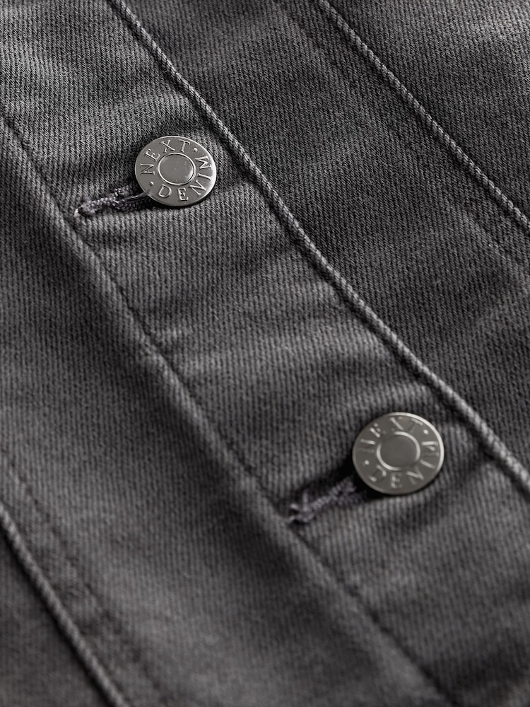 Washed Black Fuller Bust Denim Jacket - Image 5 of 5