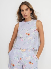 Майка из льняной смеси с цветочным принтом River Island - Изображение 2 4