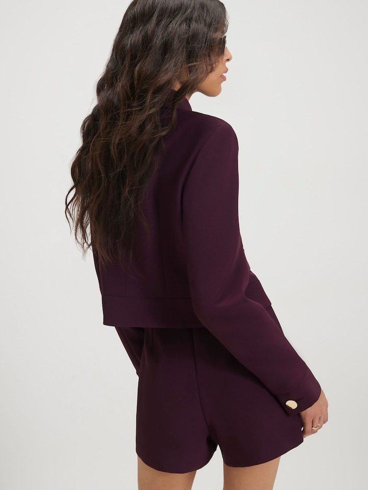 River Island Purple Collared Asymmetric Jacket - Image 2 of 4